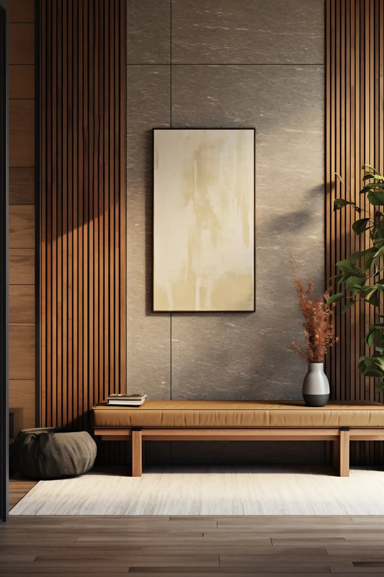 Modern gestalteter kleiner Eingangsbereich